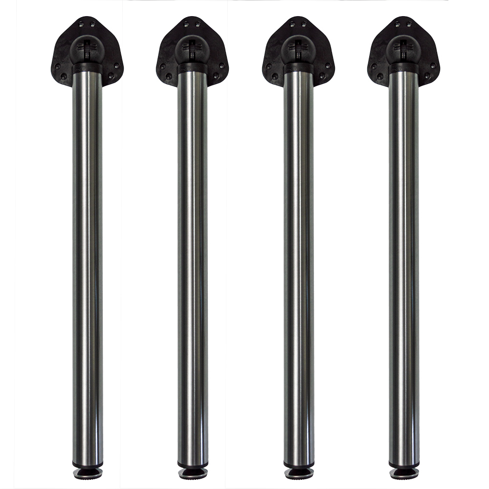 Klapptischbein-Set VE = 4 Stück – Ø40 x 710 mm – Matt vernickelt