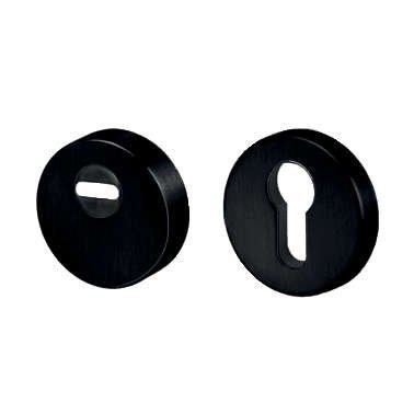 TOPFORM-Schutzrosette PAROS black mit Zylinderabdeckung